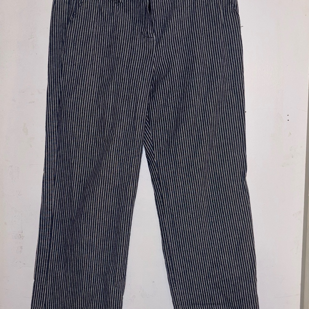 Blue and White Striped Pants